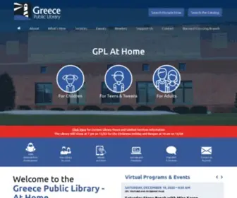 Greecepubliclibrary.org(The Greece Public Library) Screenshot