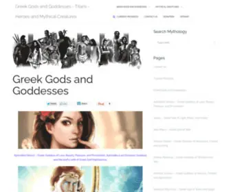 Greek-MYthology-Pantheon.com(Greek Mythology Pantheon. Greek Gods and Goddesses) Screenshot