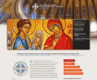 Greekcathedral.com(The Annunciation Greek Orthodox Cathedral in Columbus) Screenshot