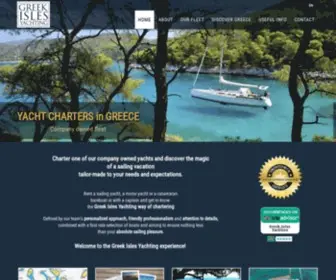 Greekislesyachting.com(Catamaran, Motor and Sailing Yacht Charters in Greece) Screenshot