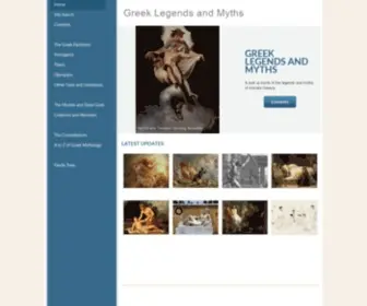 Greeklegendsandmyths.com(Greek mythology) Screenshot