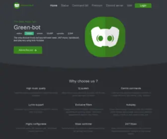 Green-Bot.app(The Best Discord Music Bot) Screenshot