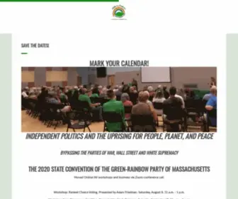 Green-Rainbow.org(Green-Rainbow Party (The Massachusetts affiliate of the Green Party of the United States)) Screenshot