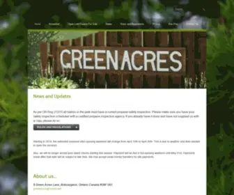 Greenacrestrailerpark.com(Green Acres RV Resort) Screenshot