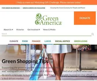 Greenamerica.org(Green America's mission) Screenshot