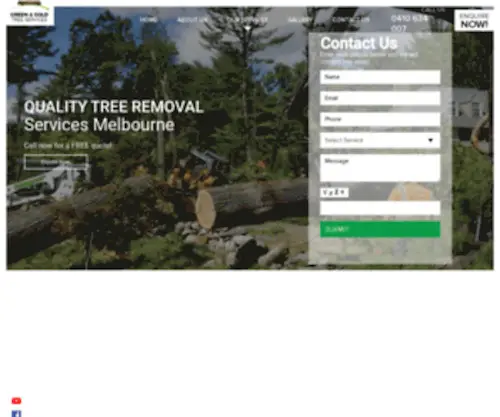 Greenandgoldtreeremovals.com.au(Tree Removal Melbourne) Screenshot