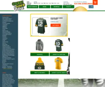 Greenandgoldzone.com(Green Bay Packer Apparel) Screenshot