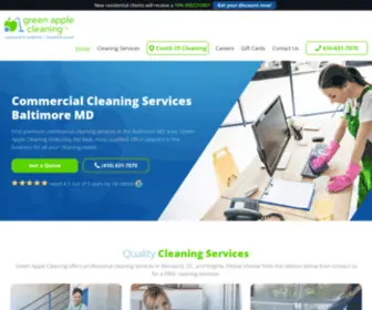 Greenapplecleaningmd.com(Top Commercial/Office Cleaning & Janitorial Services Baltimore MD) Screenshot