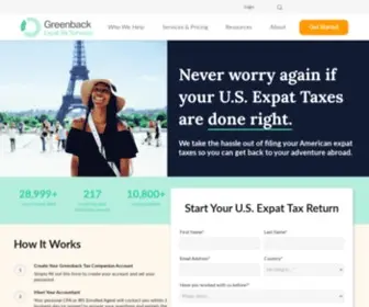 Greenbacktaxservices.com(Greenback Expat Tax Services) Screenshot