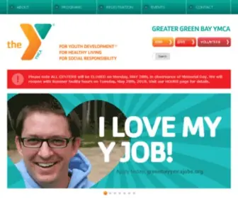 Greenbayymca.org(Greater Green Bay YMCA) Screenshot