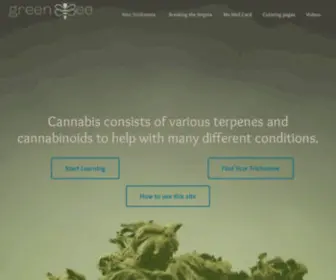 Greenbee-Learn.com(Learn about the cannabis plant. From the endocannabinoid system to the entourage effect) Screenshot
