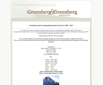 Greenbergandgreenberglegal.com(Greenberg And Greenberg Legal) Screenshot