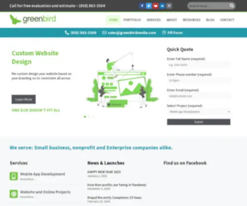 Greenbirdmedia.com(Web Design San Diego) Screenshot