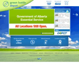 Greenbottledepot.com(Green Bottle Depot) Screenshot