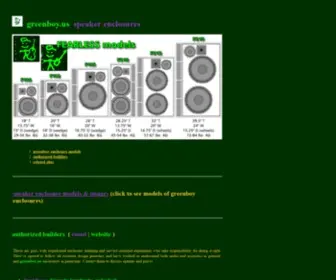 Greenboy.us(Speaker enclosures) Screenshot