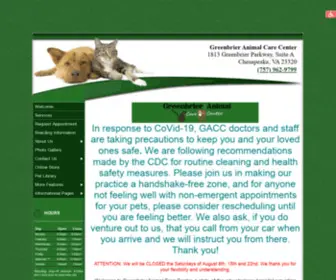 Greenbrieranimalcarecenter.com(Greenbrier Animal Care Center) Screenshot