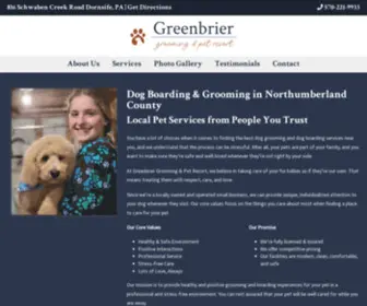 Greenbriergrooming.com(Greenbrier Grooming & Pet Resort) Screenshot