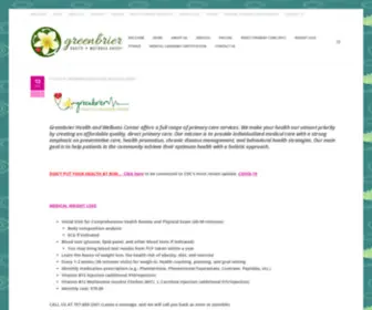 Greenbrierwellness.com(Direct Primary Care Providing Convenient) Screenshot