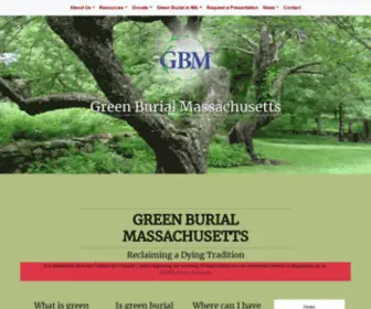 Greenburialma.org(Green Burial Massachusetts) Screenshot
