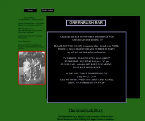 Greenbushbar.net(Greenbush Bar) Screenshot