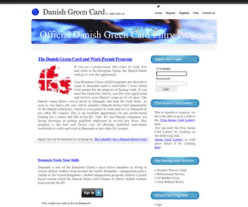 Greencardlaw.us(THE OFFICIAL DANISH GREEN CARD PROGRAM) Screenshot