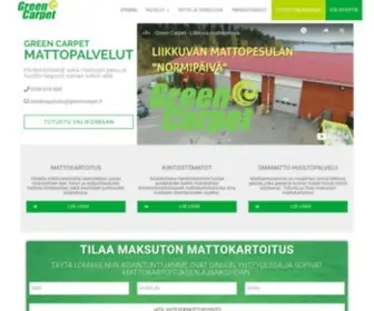 Greencarpet.fi(Kiinteistömatot sekä mattojen pesu) Screenshot