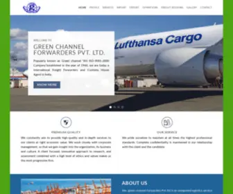 Greenchannellogistics.com(Green Channel Forwarders Pvt) Screenshot