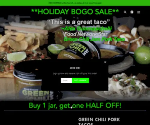 Greenchilijam.com(Green Chili Jam) Screenshot