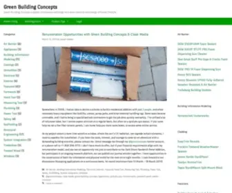 Greenconcepts.com(Green Building Concepts supplies information exchange on a more resource and energy efficient lifestyle) Screenshot