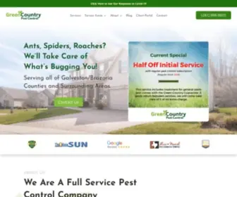 Greencountrypest.com(Pest Control with a) Screenshot
