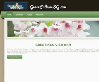 Greenculturesg.com(Green Culture Singapore) Screenshot