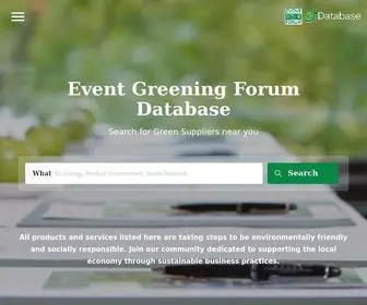 Greendatabase.co.za(Green product and suppliers) Screenshot