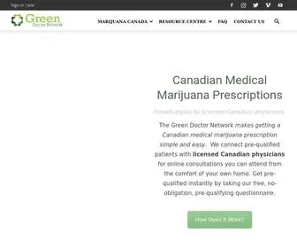 Greendoctornetwork.com(Canadian Medical Marijuana Prescriptions) Screenshot