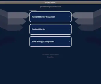 Greenenergybarrier.com(Green Energy Barrier For Radiant Barrier Reflective Attic Insulation) Screenshot