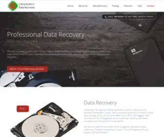 Greenergy.com.sg(Singapore biggest Data recovery centre service in China) Screenshot