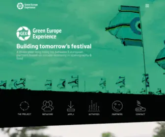 Greeneuropeexperience.eu(Building tomorrow's festival) Screenshot