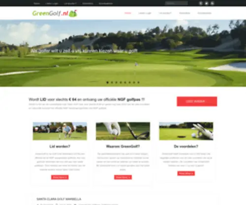Greengolf.nl(Golf Club voor de vrije Golfer) Screenshot