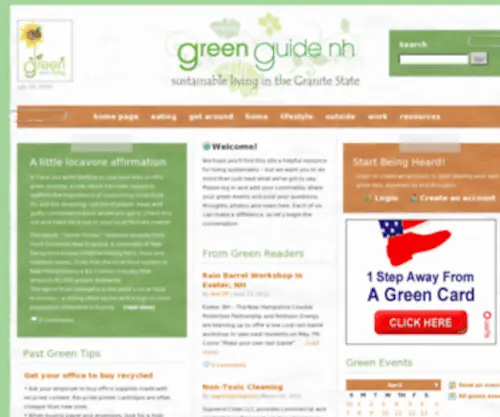 Greenguidenh.com(A handbook for sustainable living in NH) Screenshot