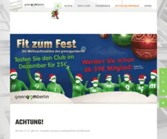 Greengymberlin.de(Fitnessclub) Screenshot