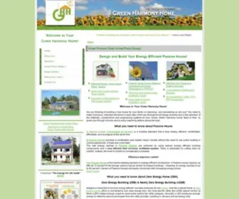 Greenharmonyhome.com(Green Passive Solar Home Plans) Screenshot