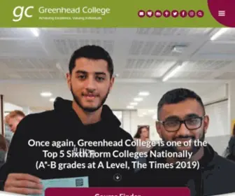 Greenhead.ac.uk(Greenhead College) Screenshot