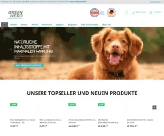 Greenhero.de(Natürliche Tierpflegeprodukte online kaufen) Screenshot