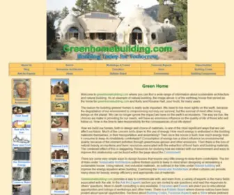 Greenhomebuilding.com(Green Home Building Index) Screenshot