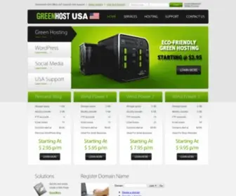 Greenhostusa.com(Environment Friendly WordPress Hosting) Screenshot