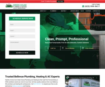 Greenhouseplumbing.com(Bellevue plumbing & heating contractor) Screenshot