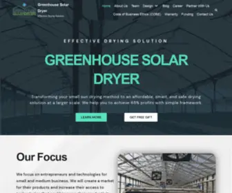 Greenhousesolardryer.com(Effective Drying Solution) Screenshot