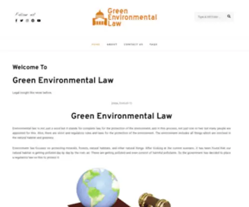 Greening-Law.com(Green Environmental Law) Screenshot