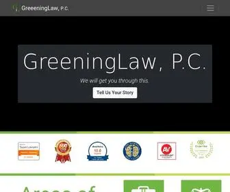 Greeninglaw.com(Personal Injury Lawyer) Screenshot