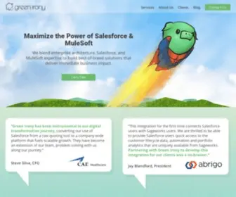 Greenirony.com(Salesforce & MuleSoft Consulting & Implementation Specialists) Screenshot