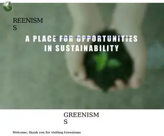 Greenisms.com(Home) Screenshot